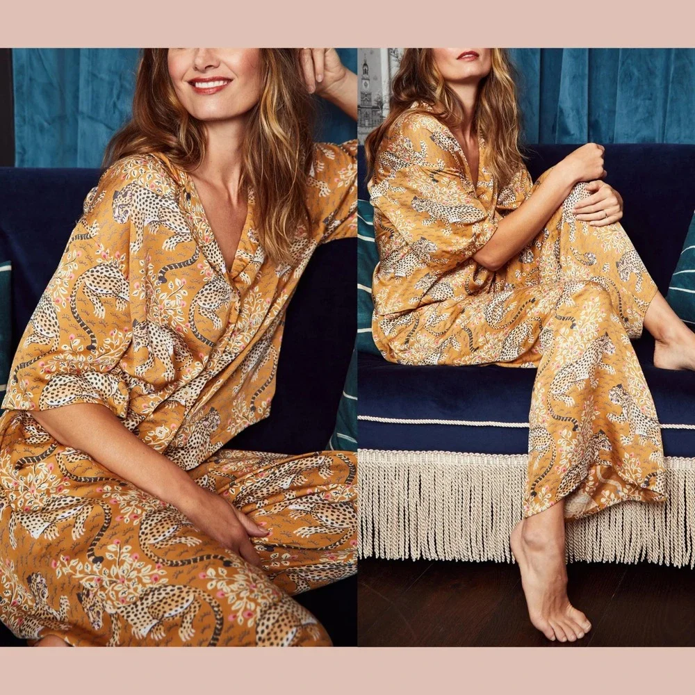 NWT $198 Printfresh [‎ Medium Tall ] Eco Satin Wildest Dreams Set Bagheera T2168